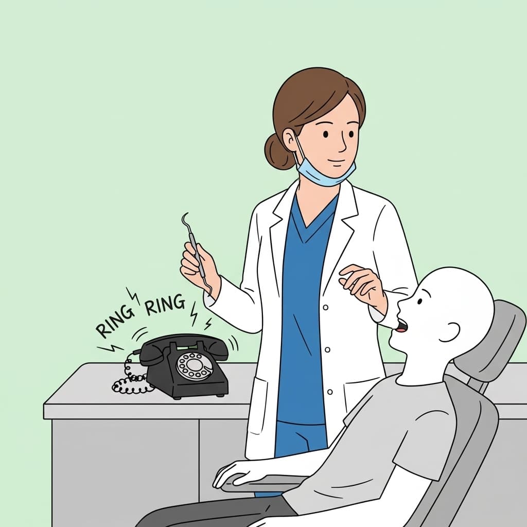 Kai mascot assisting a dental office with a new patient phone call